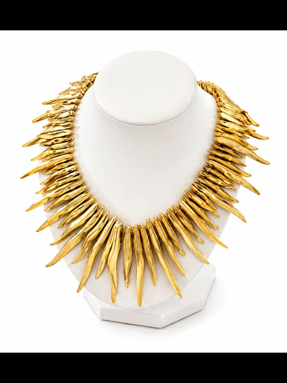 Gold Spike Statement Necklace - Women Jewelry